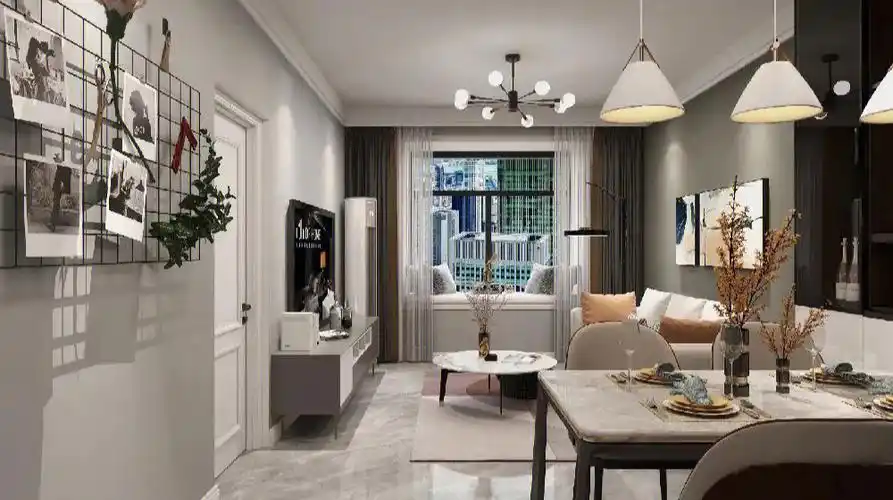 合肥装修90平现代简约两居室