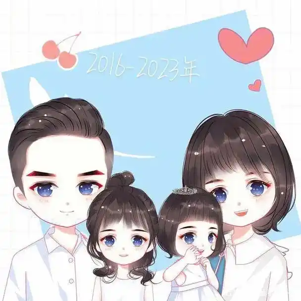 祝我们2023年越来越好 #一家四口头像 #一家四口 #简 - 抖音
