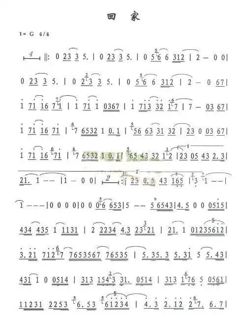 找个降e 回家>萨克斯的简谱,谢谢