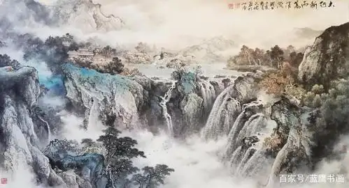 彩墨画家杨天佑山水画作品精选