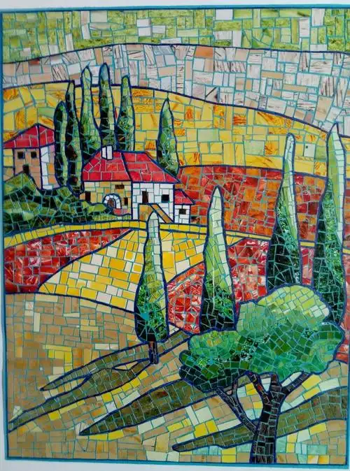 我的贴画——夏秋娥 材质:卡纸,广告纸,旧杂志,小布头.