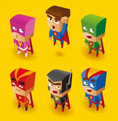 人物形象卡通素材矢量图