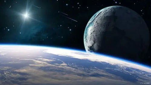 蓝色梦幻星空图片