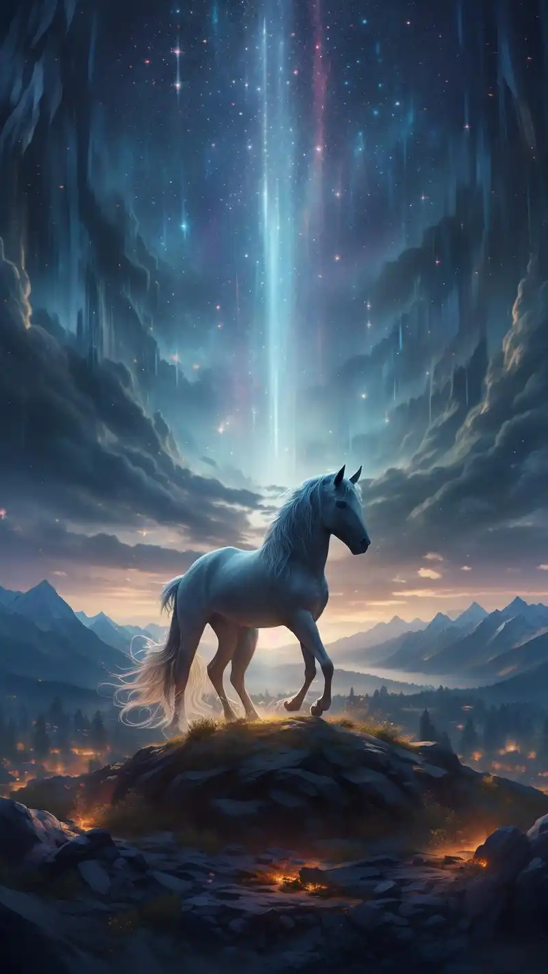 06黑夜空与独角兽的霸气高冷聊天背景90 95想要让你的聊天背景