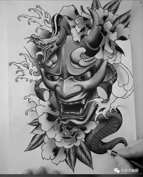 般若纹身手稿,昆山老兵纹身,电话微信15755722152