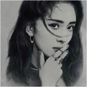 素描画像彩铅画纯手绘照片转真人代画定制人物头像人像肖像画铅