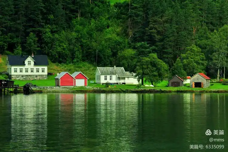 挪威峡湾乡村田园风光
