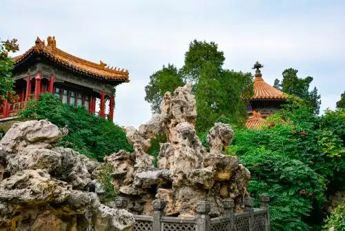 北京故宫御花园一隅