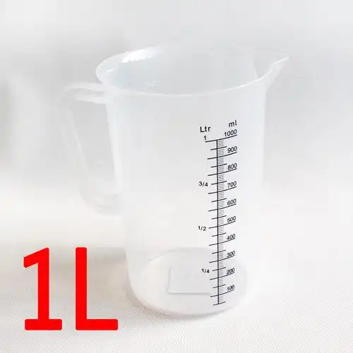 1000ml 加厚pp材质塑料量杯 带刻度精准盎司杯/量筒/ 奶茶店设备