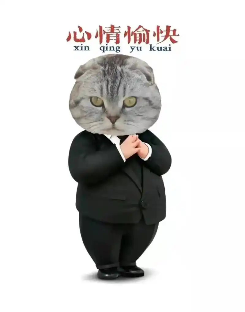 猫咪表情包 #记录猫咪日常 霸道总裁之胖头胡创业记. - 抖音