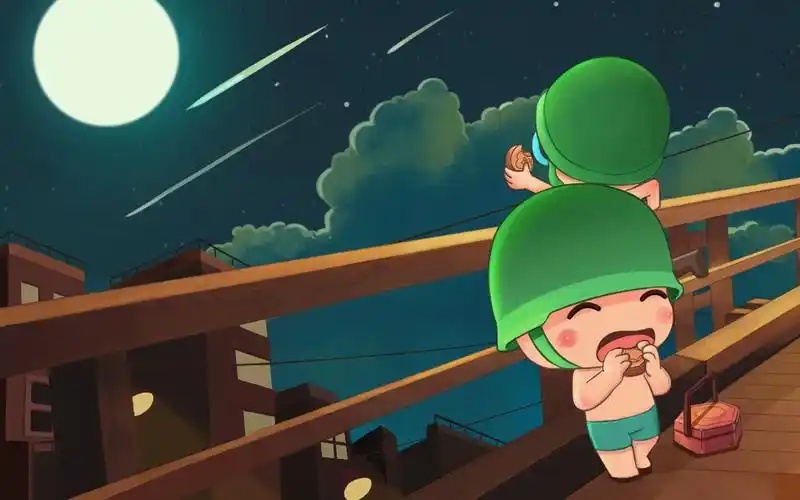 中秋节可爱卡通高清电脑桌面主题壁纸(二)