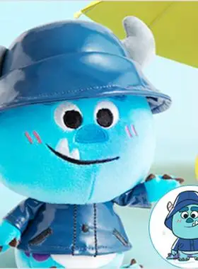 2022韩国代购进口正版迪士尼雨衣苏利文玩偶公仔毛绒玩具娃娃礼物