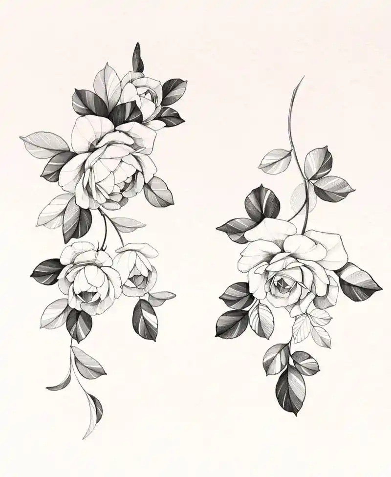 视觉 #手稿 #tattoo #刺青 #纹身素材 #素花  - 抖音