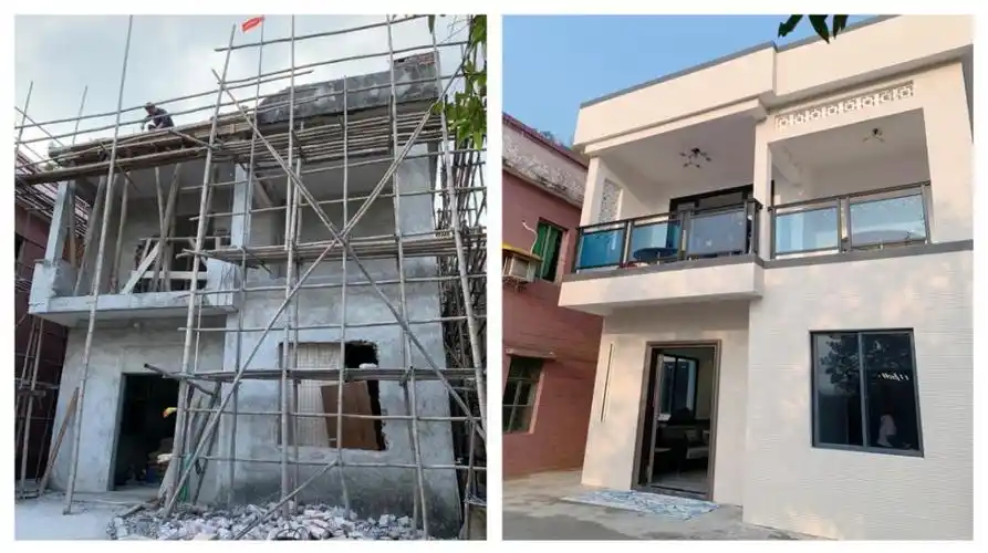 80后夫妻改造农村自建房,糅合传统和现代元素,低成本装出豪宅味_腾讯