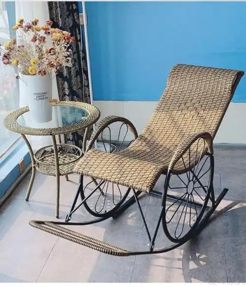 摇摇椅家用夏季摇椅躺椅大人藤编午睡椅休闲藤椅瑶瑶逍遥椅老人椅升级
