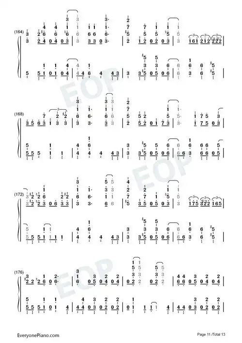 fireflower镜音レン双手简谱预览11