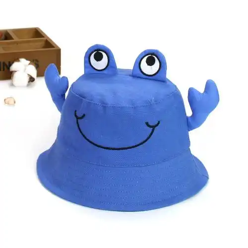 小螃蟹儿童盆帽秋季新款卡通宝宝帽子平顶婴幼儿渔夫帽批发mz6033