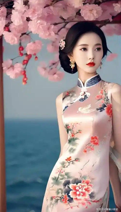 画旗袍美人,肤白体美优雅迷人_女性_中国_文化