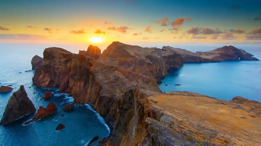 风景,大海,岩石,日出,唯美海边日出壁纸