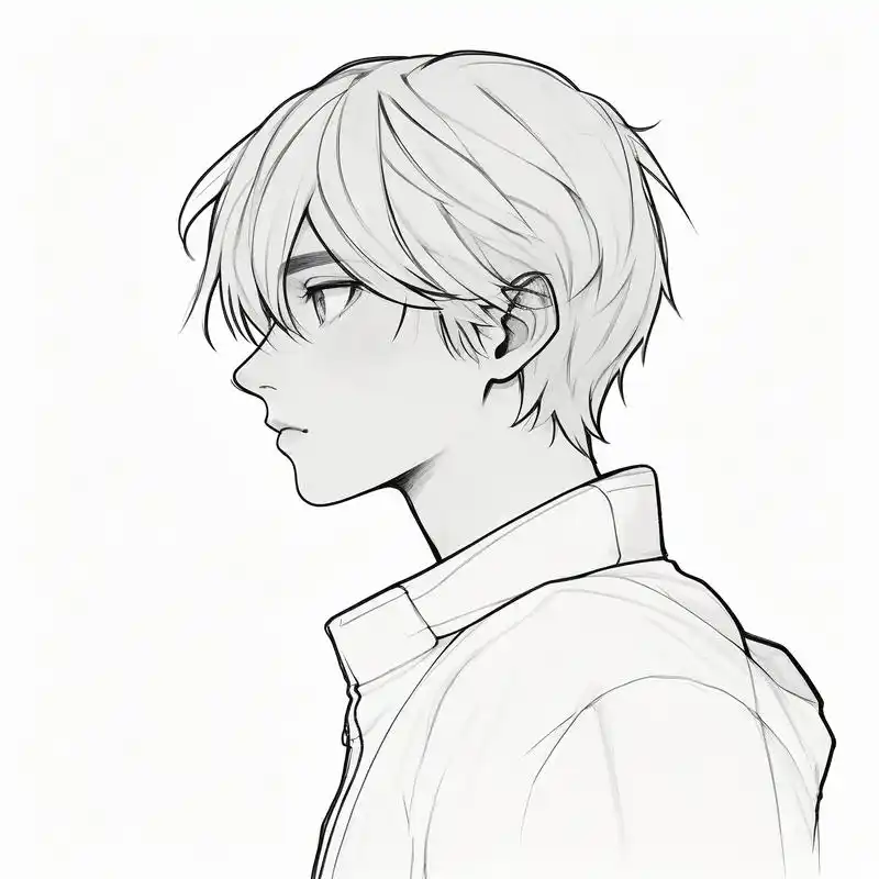 简约黑白素描头像96