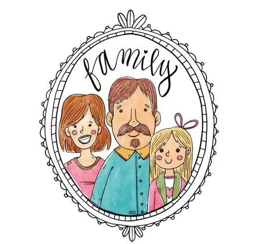 矢量生活人物所需点数:0点关键词:彩绘幸福三口之家矢量图,相框,纪ゥ