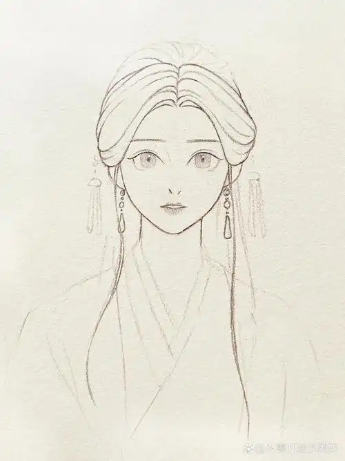 古风人物线稿教程|上官浅 |含步骤图