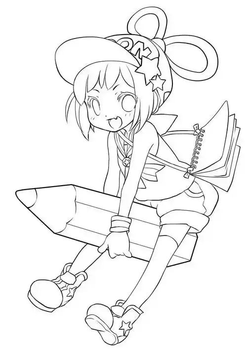 动漫人物线稿 临摹素材,都是你喜欢的样子_素材_动漫_人物