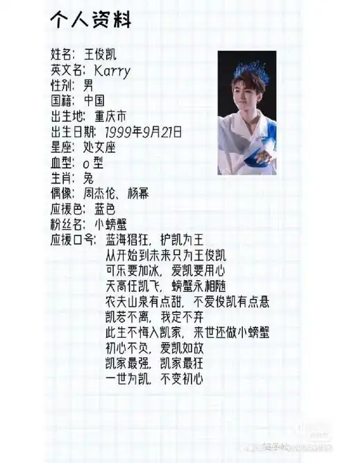 王俊凯的个人信息