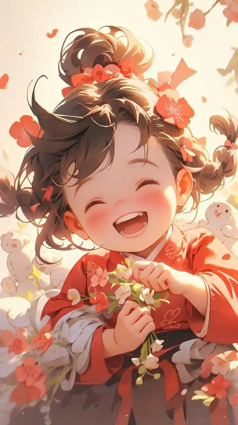 有趣表情:面带灿烂笑容的动漫风格女孩的表情#动漫头像 #聪明 - 抖音