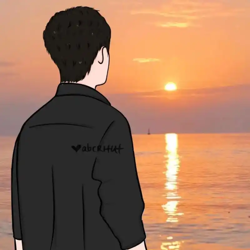 男生专属背影插画头像 画1000个陌生人!这是110张头像  - 抖音