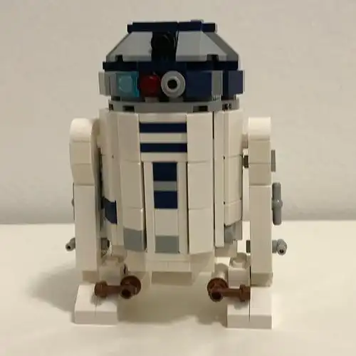 moc小颗粒积木玩具兼容乐高星战系列moc6266迷你r2d2机器人