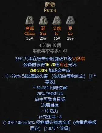 符文之语骄傲最主要的属性是能够提供最高20级的专注光环,伤害最多能