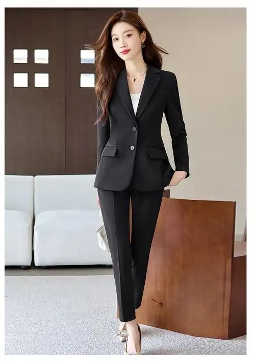 休闲西装外套女2024春季新款高级感气质小个子西服套装 - 17网