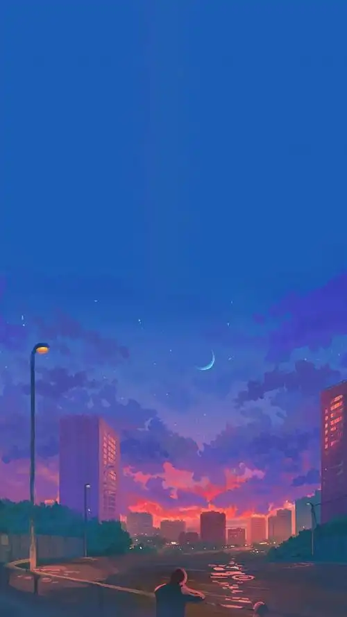 唯美治愈系迷人风光插画