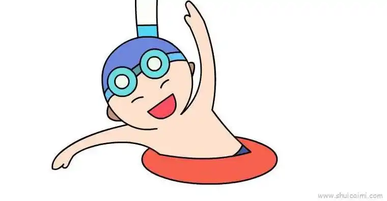 游泳儿童画怎么画 游泳简笔画简单
