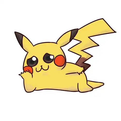 懒懒哒嘟嘴卖萌的皮卡丘头像