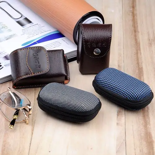 折叠拉链盒 折叠老花镜盒子 便携眼镜盒 折叠布盒 老人眼镜盒