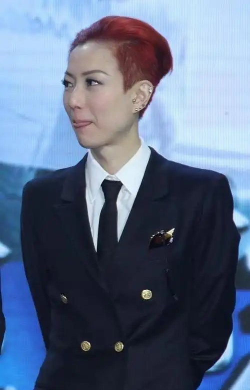 头发少的女人轻易别留短头发郑秀文这造型看着就有点不太健康