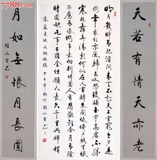 水调歌头(天若有情天亦老.月如无恨月长圆)_书法原作_第1张