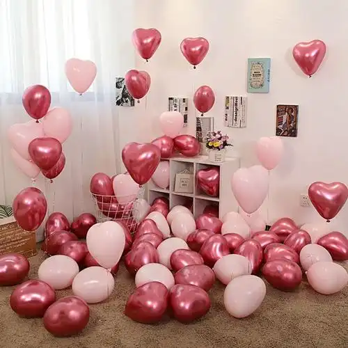 女方婚房布置娘家简单大方结婚气球装饰彩色气球