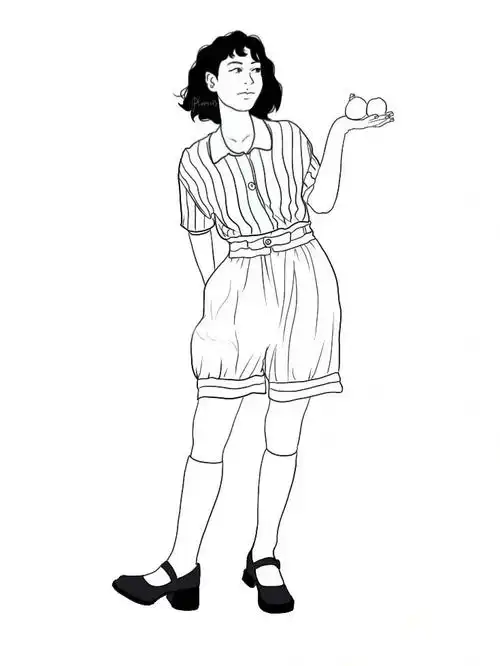 热爱,擅长,有意义这三者的结合#板绘练习  #人物插画  #线条画