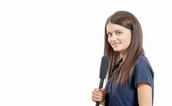 美女,新闻记者,麦克风