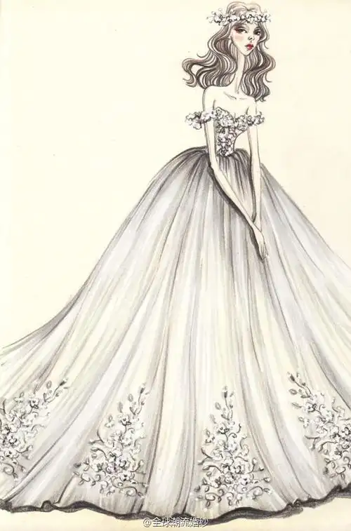 超赞的手绘婚纱|来自粉丝 周姝君君selene 的投稿.