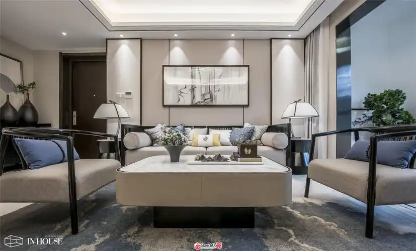 融创中新国际城精装样板间"蓝色治愈"| inhouse设计