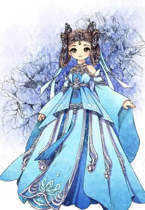 水粉画古风人物水粉画古风人物手绘