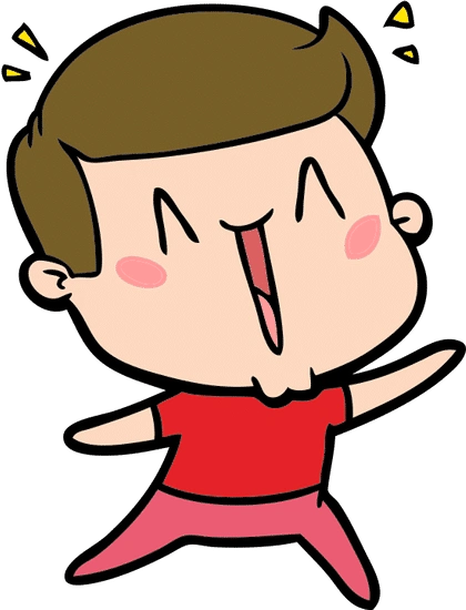 卡通快乐的人 cartoon happy man