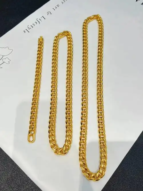 黄金时尚古巴链太耀眼了太惊艳了