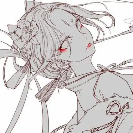 古风少女简笔画12星座古风少女简笔画