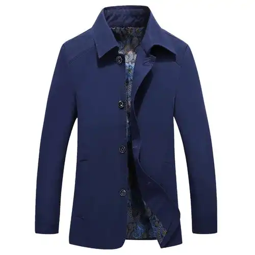 newlake男士棉外套春季薄款夹克衫风衣男装春秋装35中年外衣服上衣40