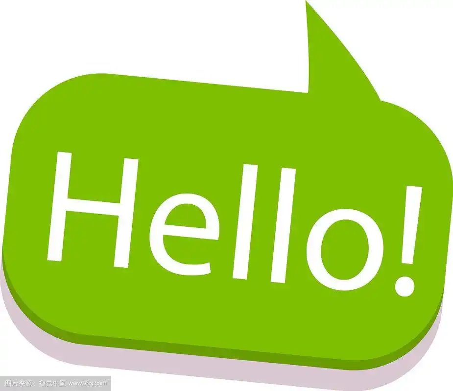 文字绿色hello图片